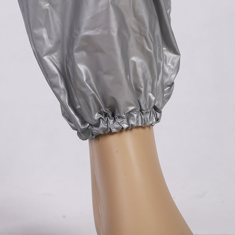 Ordinary silver sauna suit TO HELP THE BODY SWEAT FASTER DURING WORKOUT