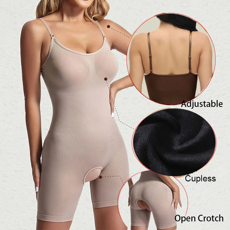 Open Crotch Bodysuit Shapewear