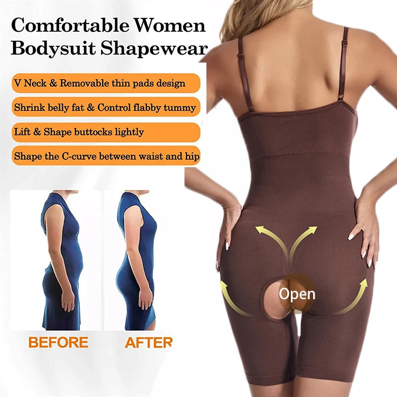 Open Crotch Bodysuit Shapewear