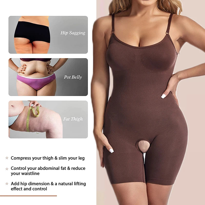 Open Crotch Bodysuit Shapewear