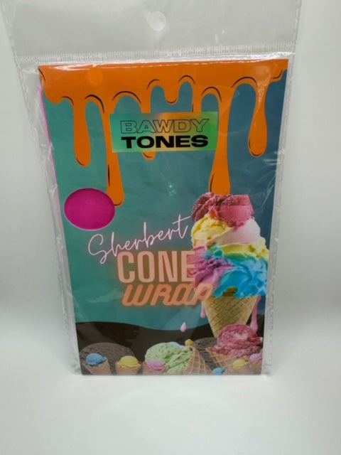 Sherbert ice cream Cone Wrap _ Pink Plastic