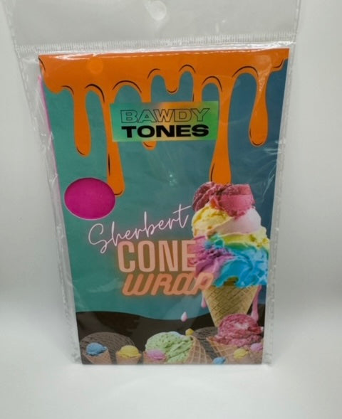 Sherbert ice cream Cone Wrap _ Pink Plastic